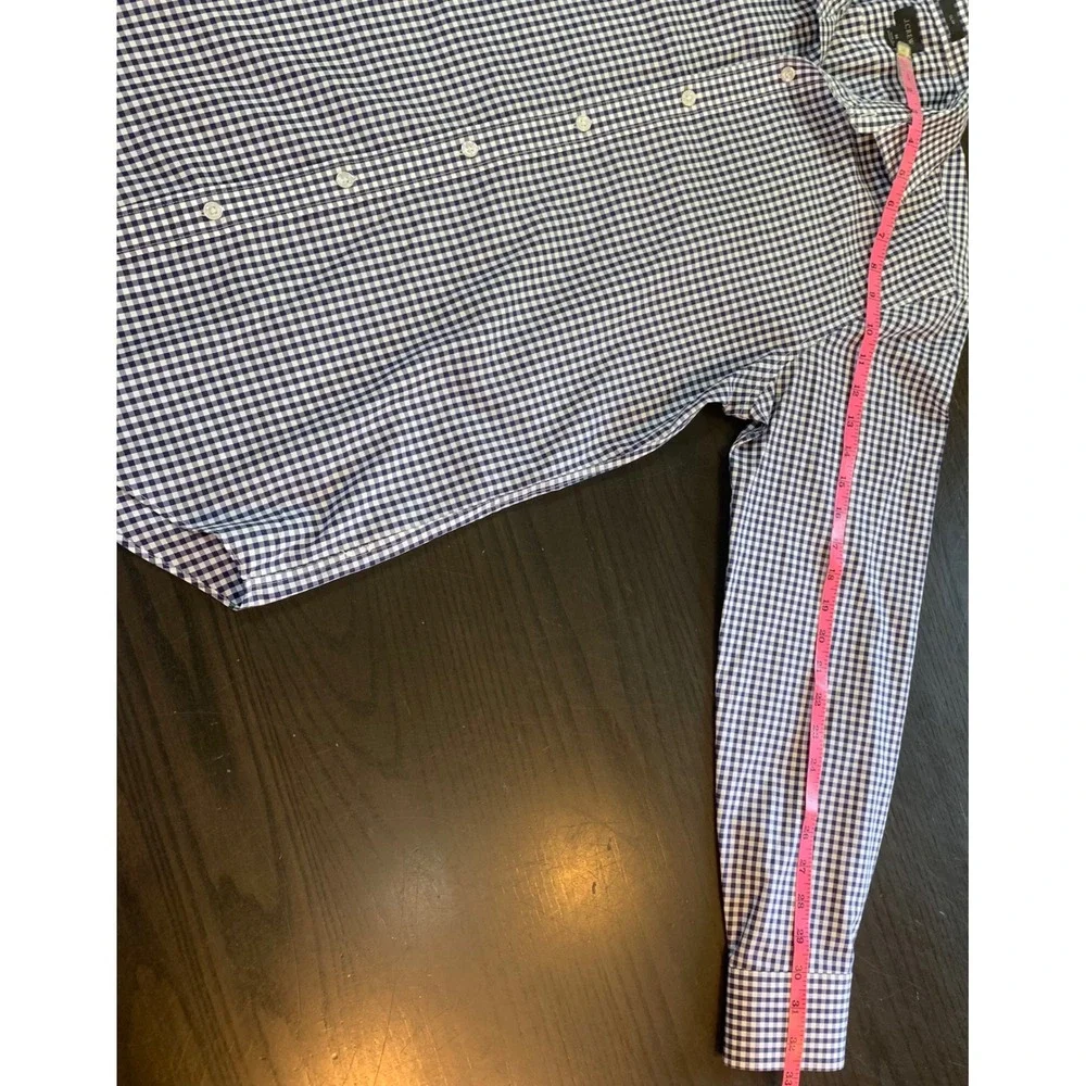 J. Crew Slim Fit Button Down Shirt Mens‎ Medium Gingham Check Long Sleeve Preppy